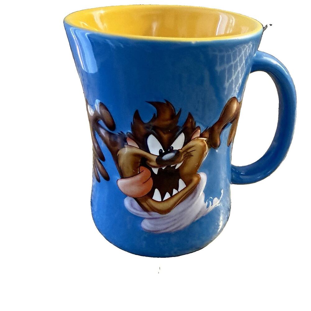 Looney Tunes Taz Tasmanian Devil Warner Bros Xpress Coffee Mug 12oz 3D Embossed